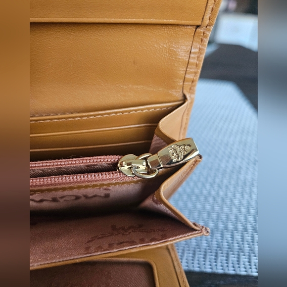 MCM Tan and Orange Logo Wallet - Picture 11 of 13